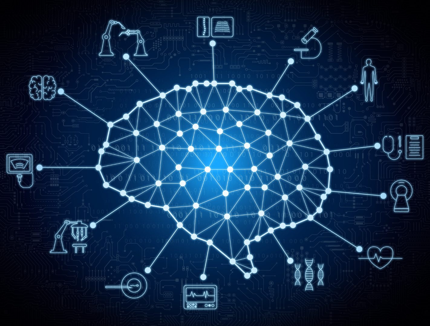 AI Ideation Abstract image of an Artificial Intelligence brainstorming ideas