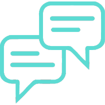 Chat Icon of text bubble for online communication