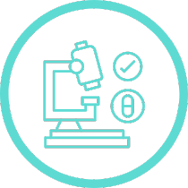Drug Discovery Icon of microscope