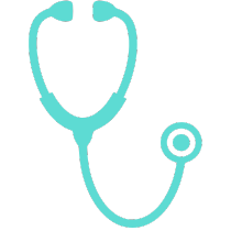 Medical Diagnosis Icon of a medical stethescope