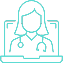 Icon of virtual physician consult