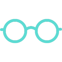 Icon of eyeglasses, a common use case for virtual try on.