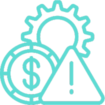 Icon indicating a financial warning