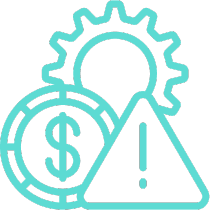 Financial Risk Icon indicating a financial warning