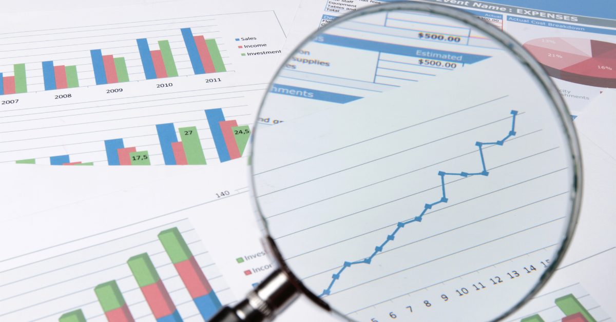 Financial Services Image Image of financial charts and graphs