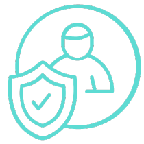Risk Compliance Icon for regulatory compliance and risk identification