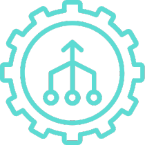 Icon indicating streamlining repetitive processes