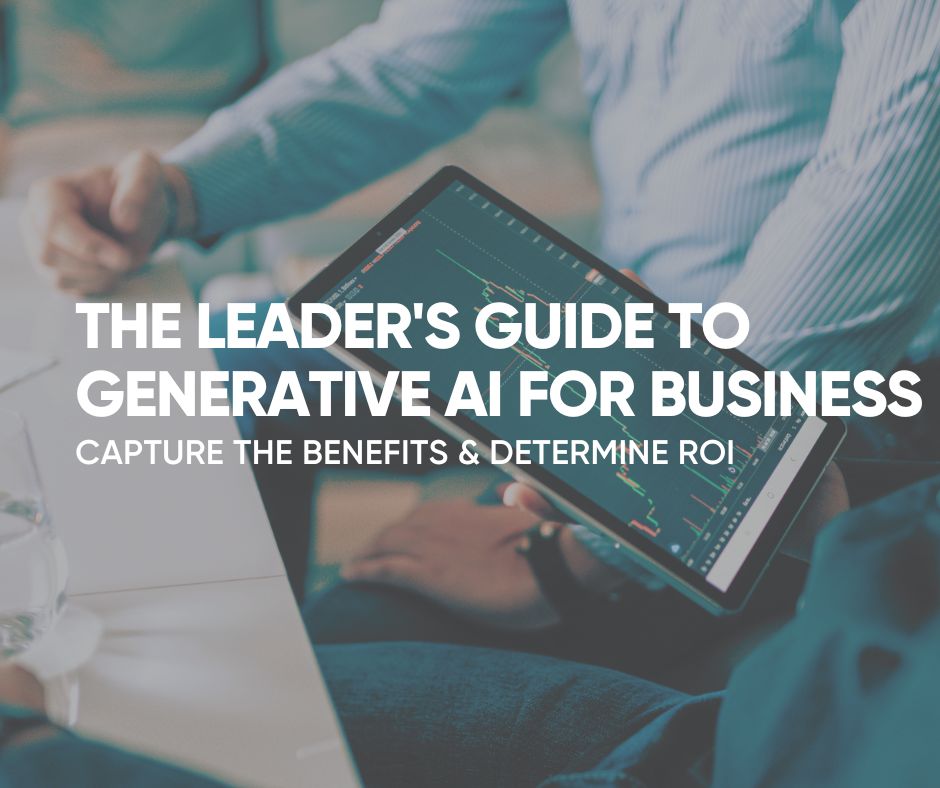 Leaders Guide to AI Ebook- FB Social Image (2) Ebook cover for "The Leader's Guide to Generative AI for Business"