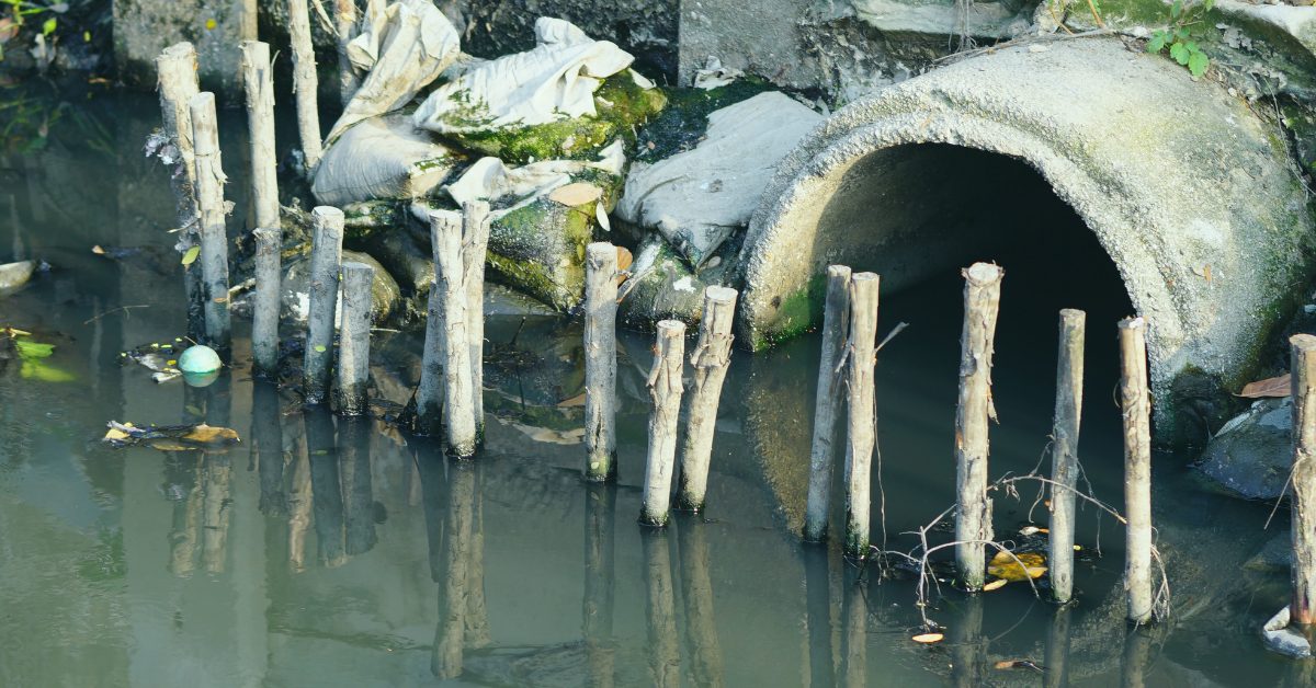 Exterior image of a wastewater pipeline