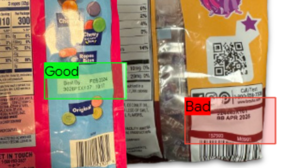 Food Date Label Monitoring - Clear Object