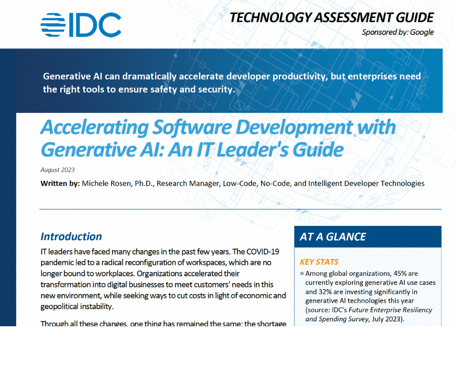 Image of an IDC Technology Assessment Guide