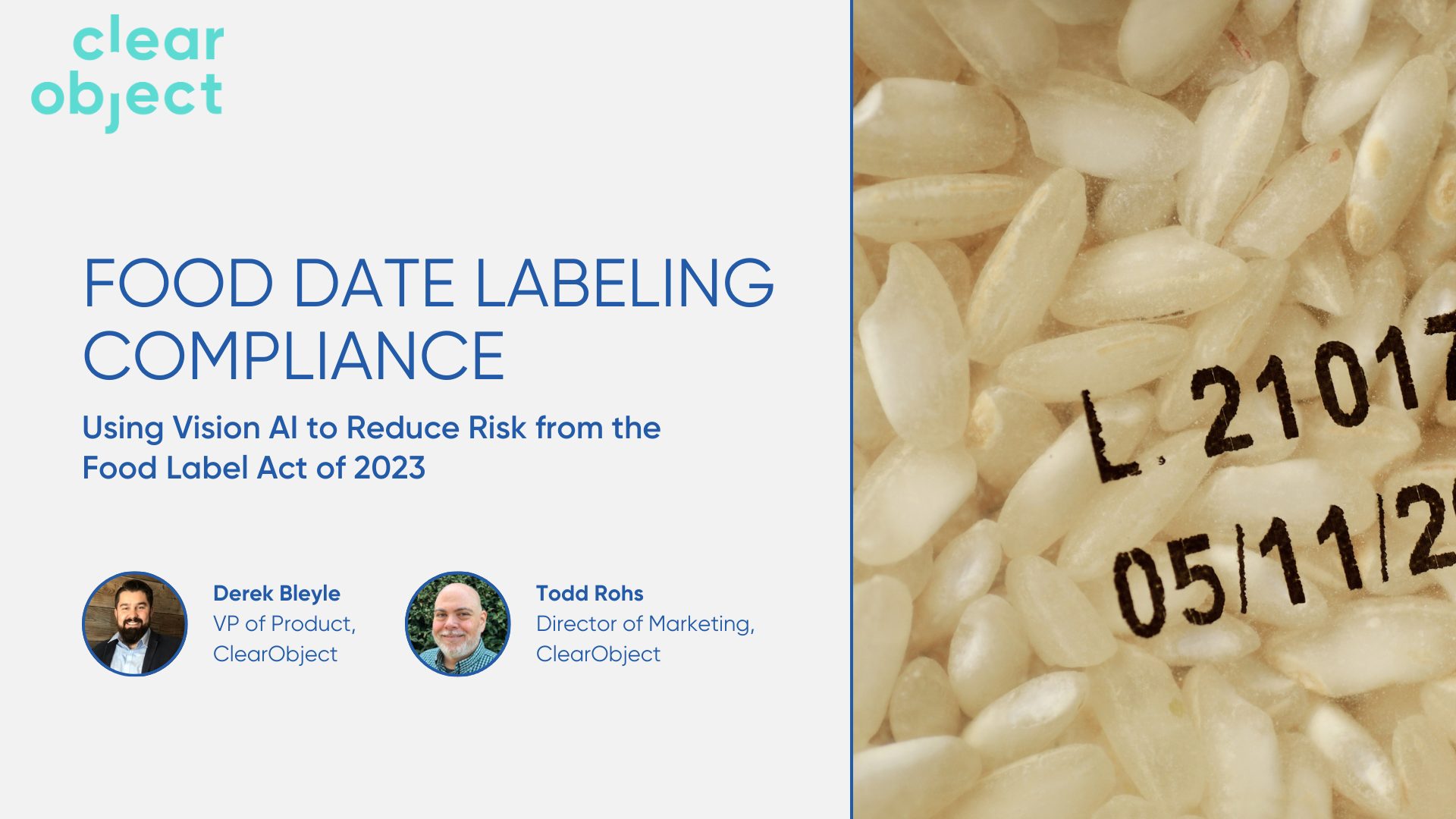 Promo image for Food Date Labeling Compliance webinar